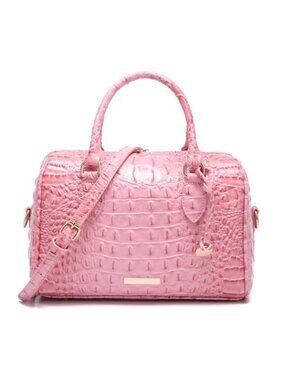 Pink Crocodile Tote Bag Women Vegan Leather Crossbody Shoulder Purse Large